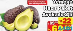 YEMEĞE HAZIR PAKET AVOKADO 2'Lİ